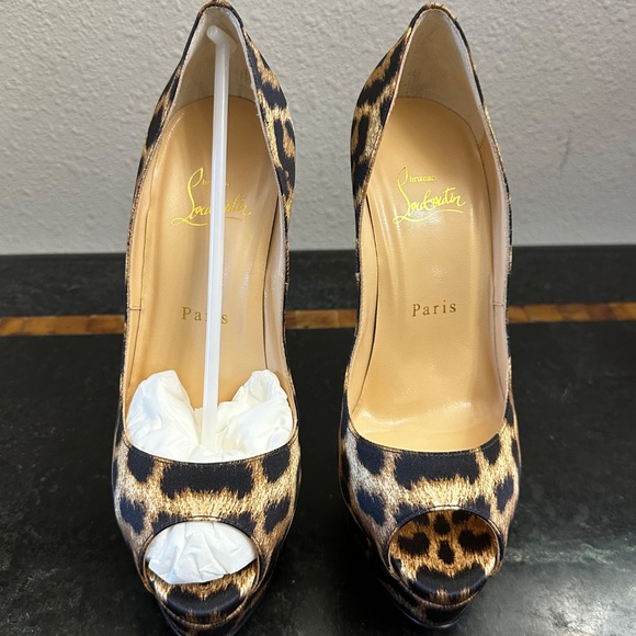 Christian Louboutin Lady Peep Toe Heels - Picture 6 of 7